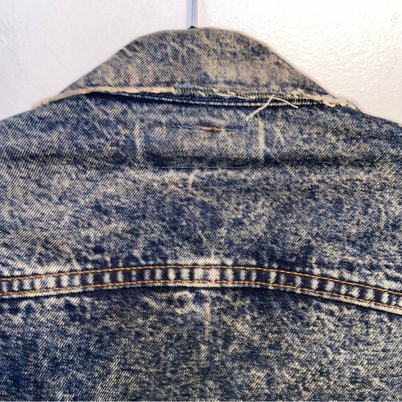 Vintage Levis Denim Trucker Jacket Mens Medium Blue Jean Distressed USA Made - Picture 6 of 16